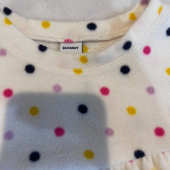 Adorable Old Navy Colorful Polka doted Fleese Baby Dress 3 Months - Picture 6 of 7